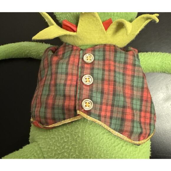 Macys Muppets Kermit the Frog Plush Eden Toys Jim Henson 24” Plaid Vest Bow Tie - Picture 8 of 9